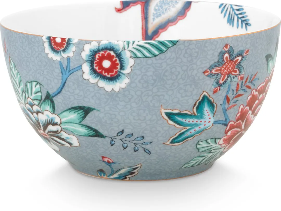 Pip Studio Flower Festival Ontbijtkommen Lichtblauw - 2 Stuks