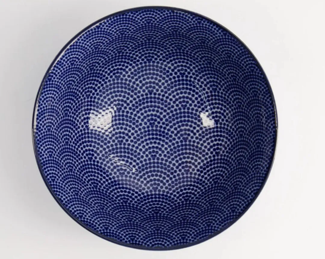 Tokyo Design Studio Nippon Blue Tayo Bowl 15.2cm - Blauw/Wit