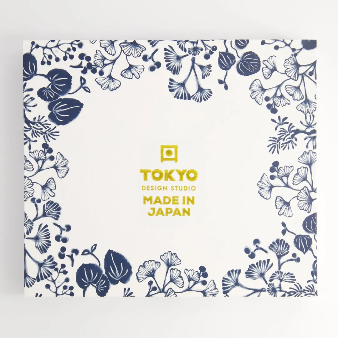 Tokyo Design Studio Flora Japonica Rijstkomset - 4x 300ml - Blauw/Wit - afbeelding 6 van 6