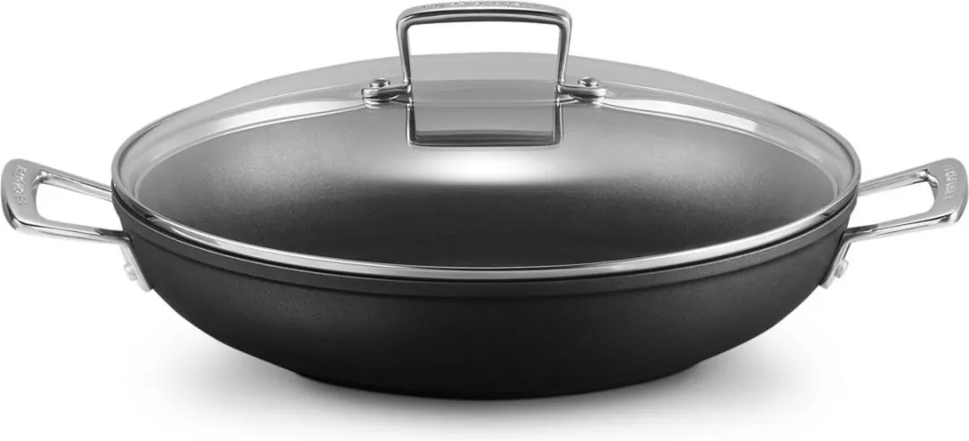 Le Creuset Les Forgees Sauteerpan 30cm - 3,6L - Zwart - afbeelding 6 van 6