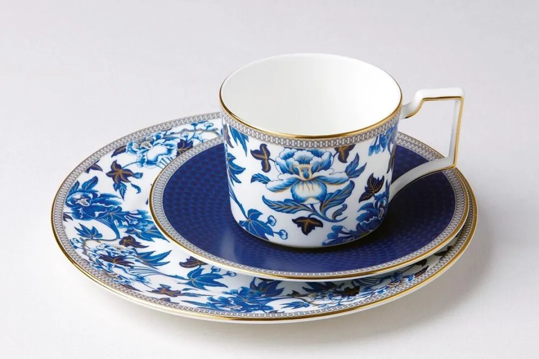 Wedgwood Hibiscus Ontbijtbord - 20 cm - Blauw