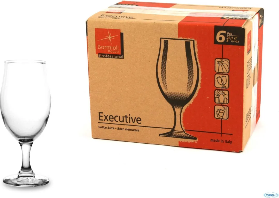 Bormioli Rocco Executive Bierglas 25cl - Set van 6