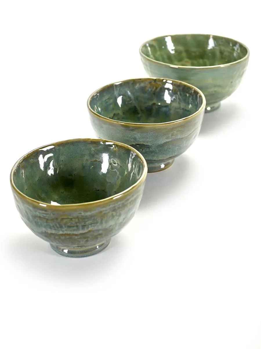 Serax Pascale Naessens Kom S - 11cm Zeegroen - 3 Stuks