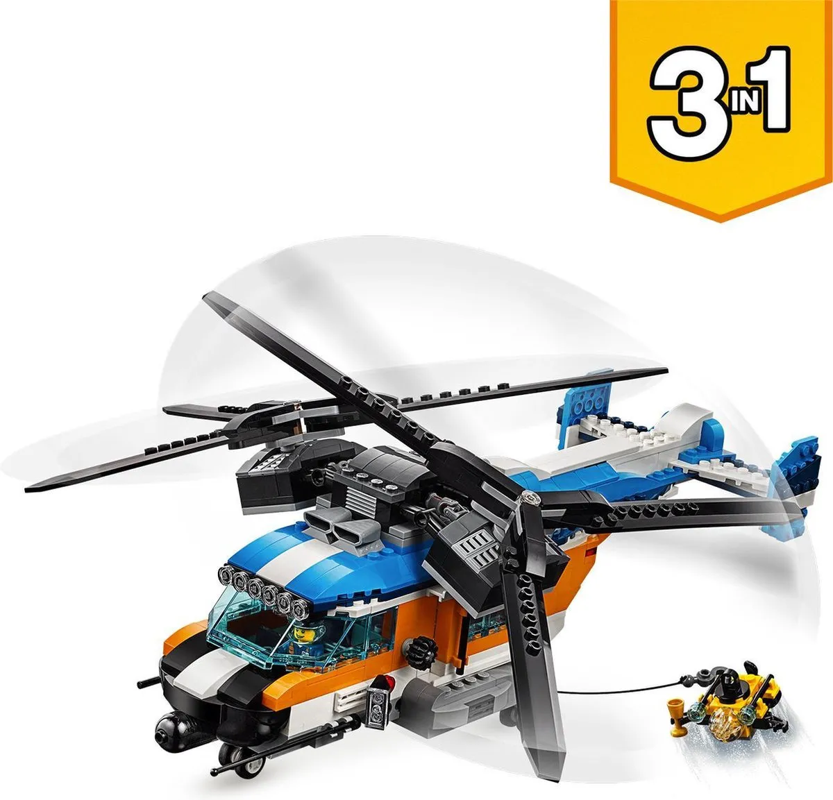 LEGO Creator Dubbel-rotor Helikopter 31096 - 569 Stukken - afbeelding 6 van 6