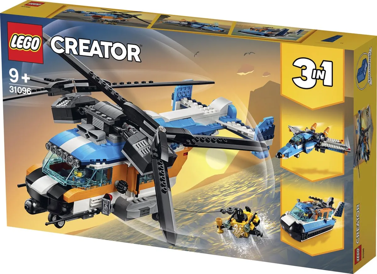 LEGO Creator Dubbel-rotor Helikopter 31096 - 569 Stukken