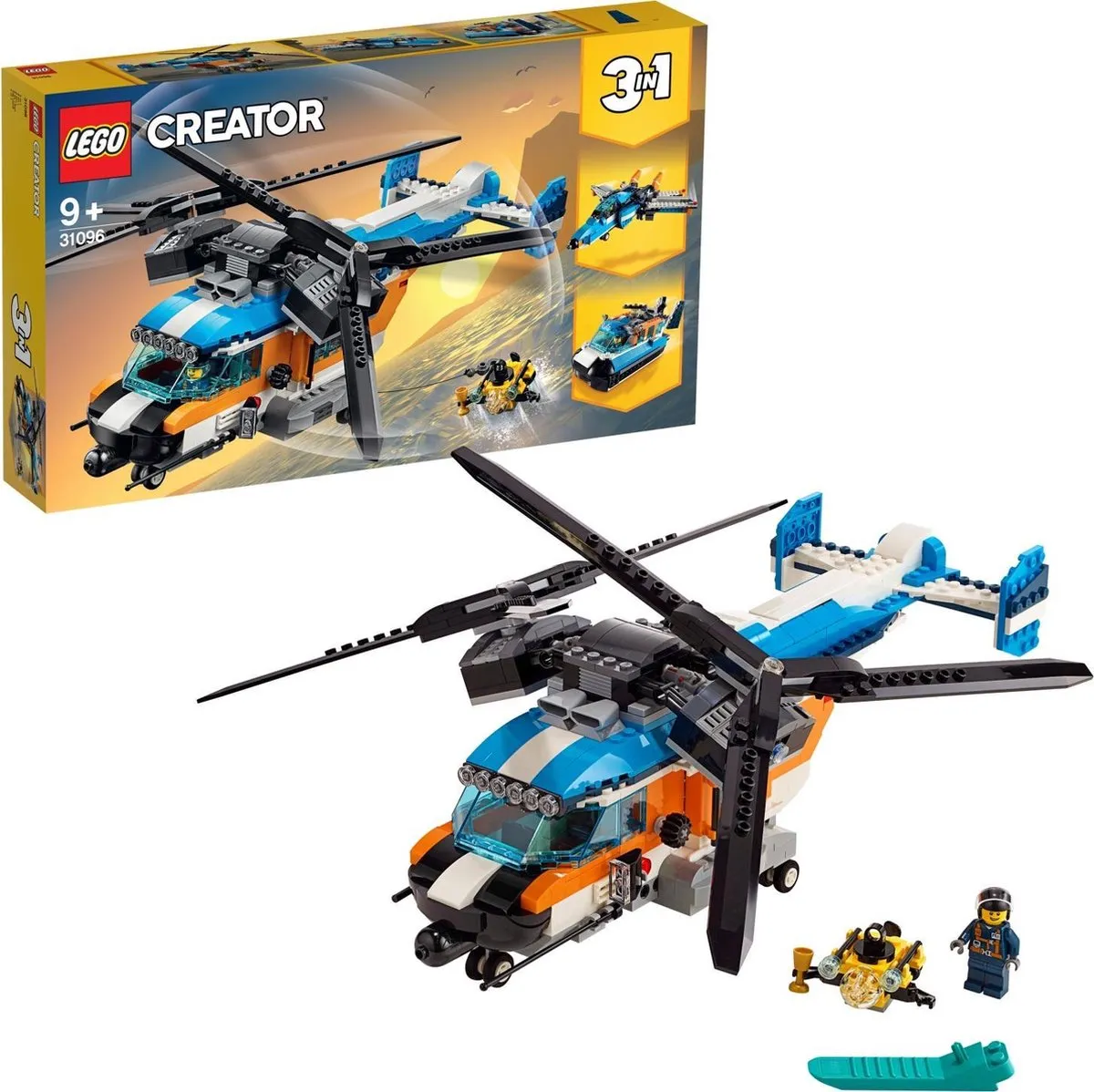 LEGO Creator Dubbel-rotor Helikopter 31096 - 569 Stukken