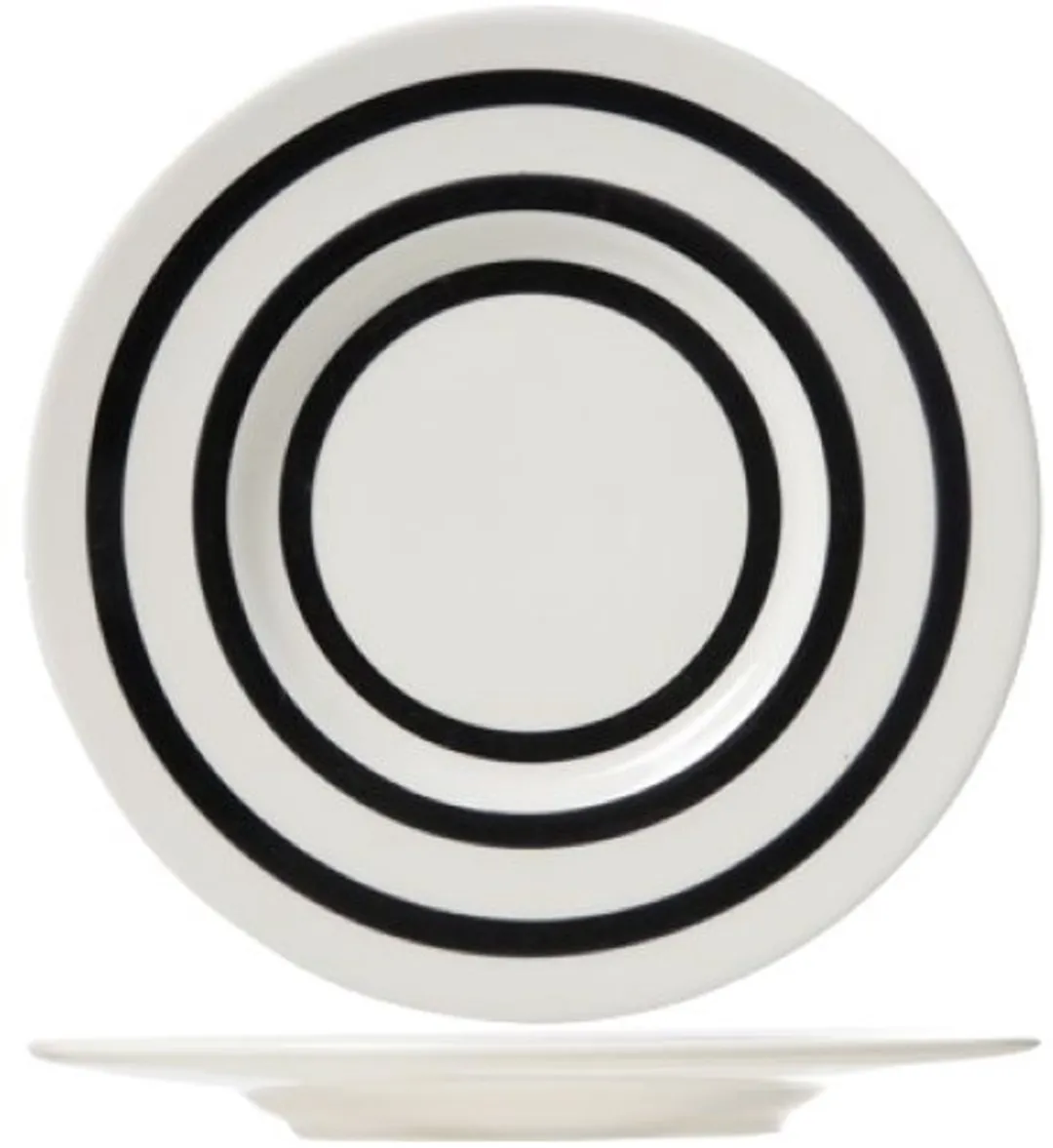 Cosy&Trendy Black Bands Dessertbord Ø22cm