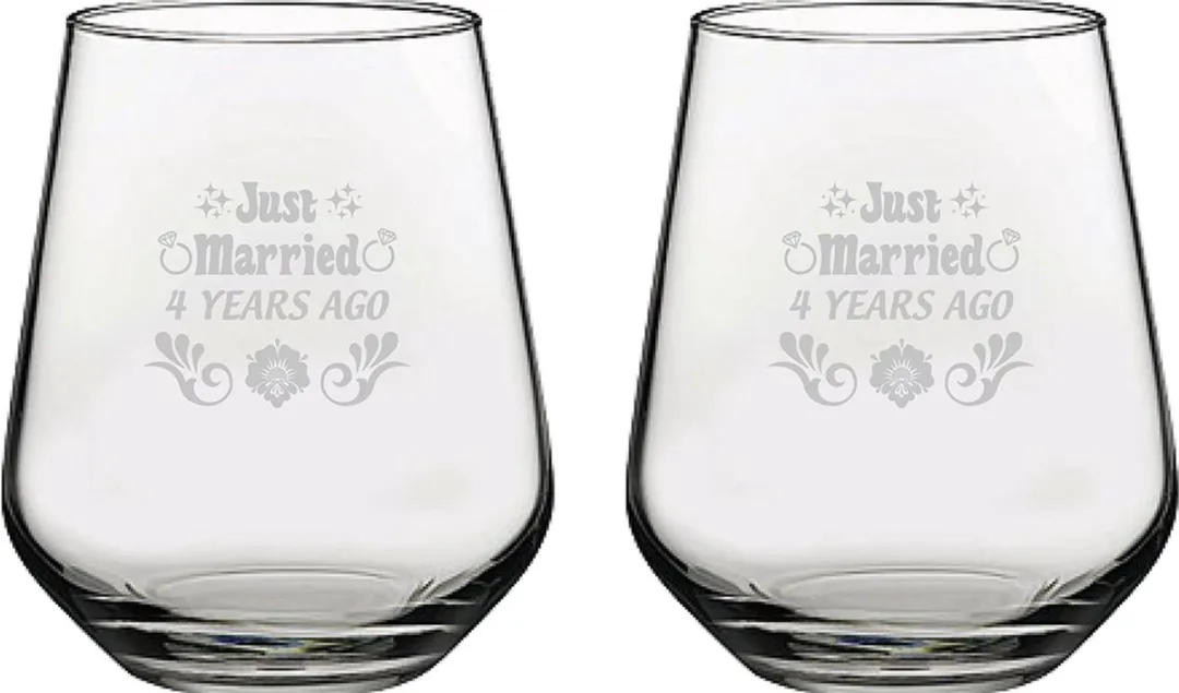 Pasabahce Just Married Gegraveerde Drinkglazen Set