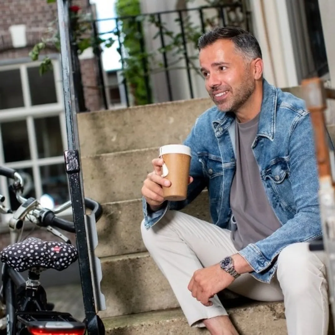 Koziol Iso To Go Dubbelwandige Koffiebeker 400ml - Diep Bruin
