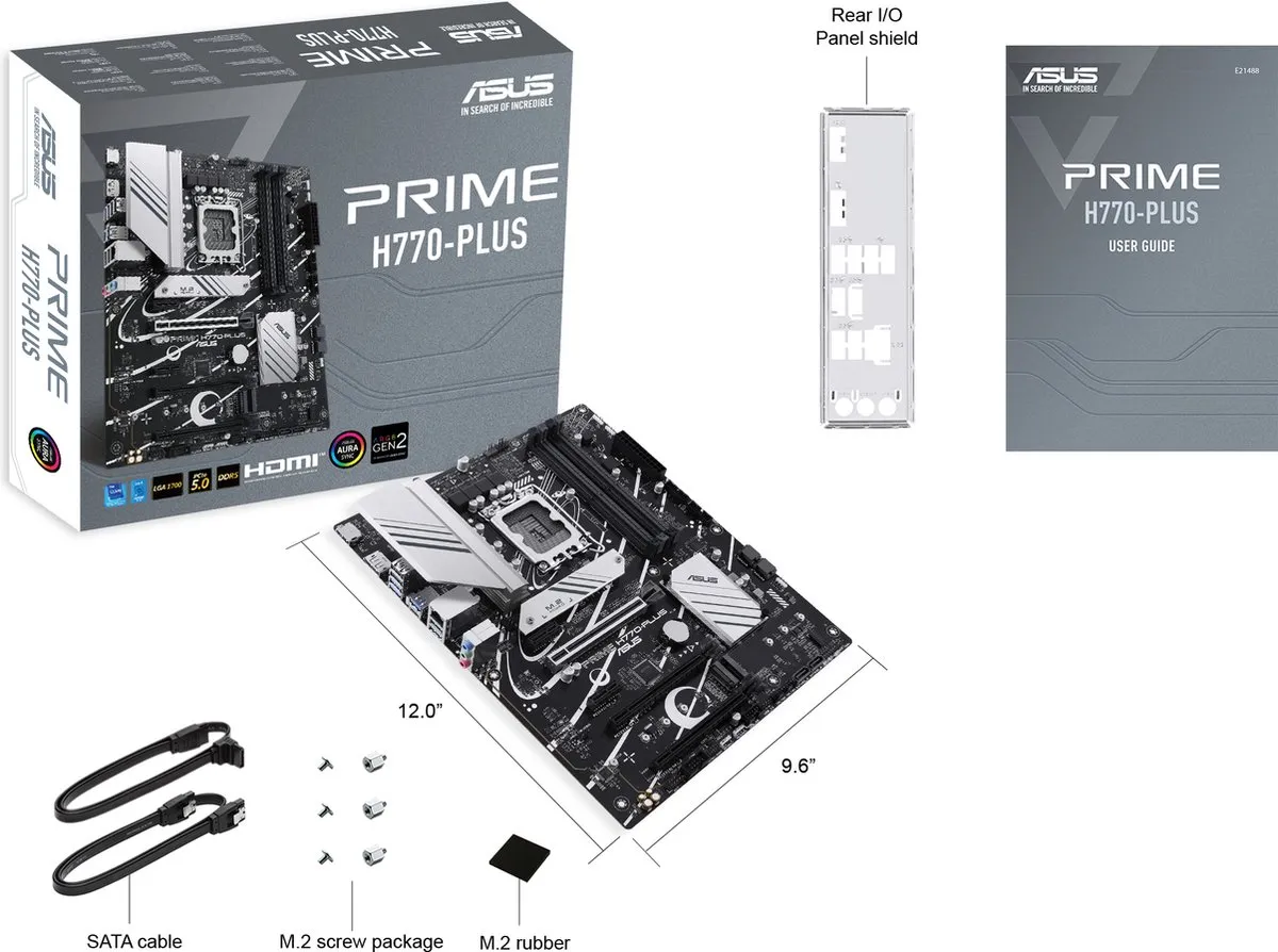 ASUS PRIME H770-PLUS Moederbord - ATX - Intel H770 - LGA 1700