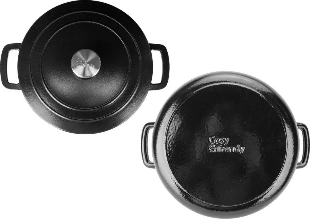 Cosy&Trendy Braadpan Fontestic Black 28cm - 6.8L Gietijzer Geëmailleerd - afbeelding 6 van 6