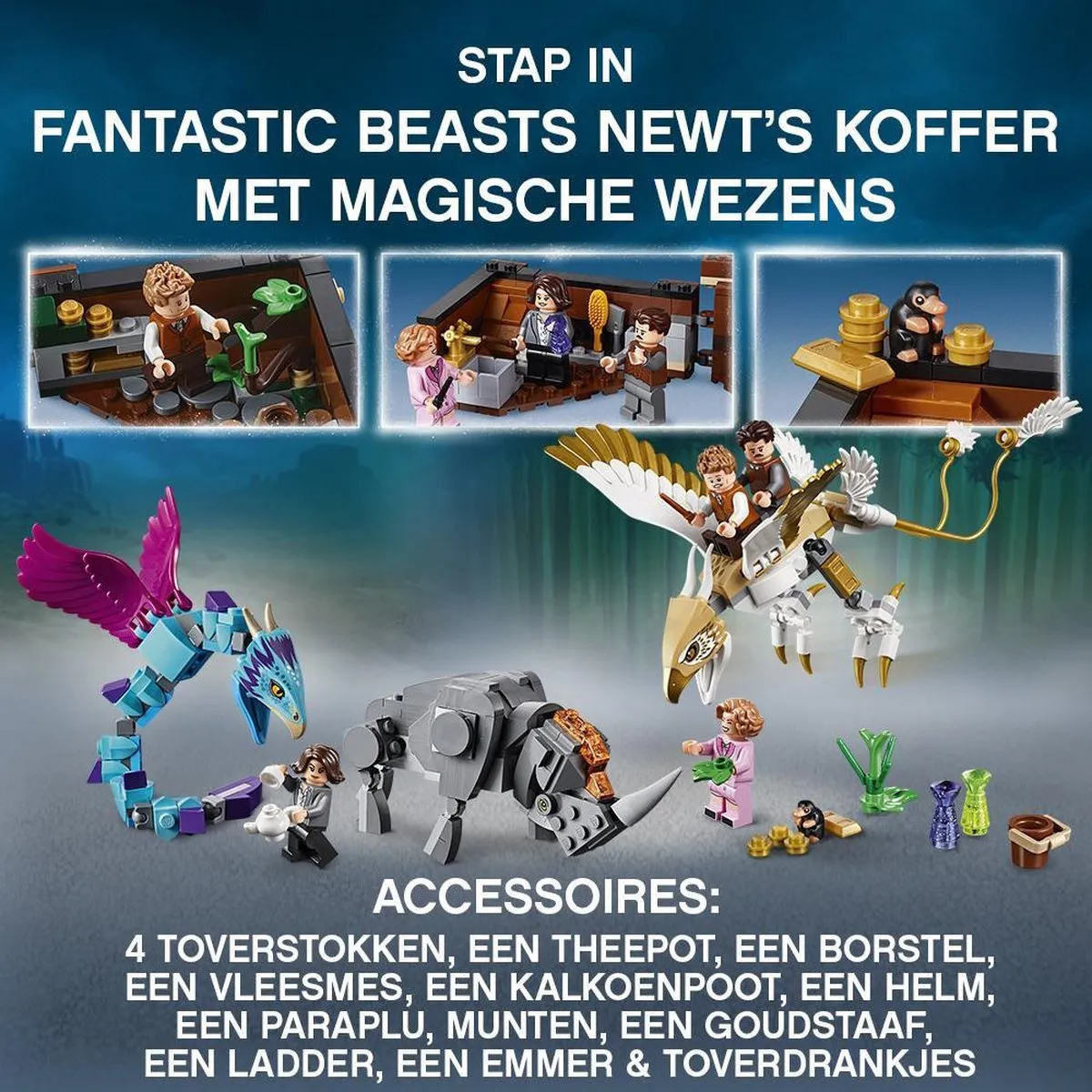 LEGO Harry Potter Newt's Koffer Magische Wezens 75952 - 694 Stukken