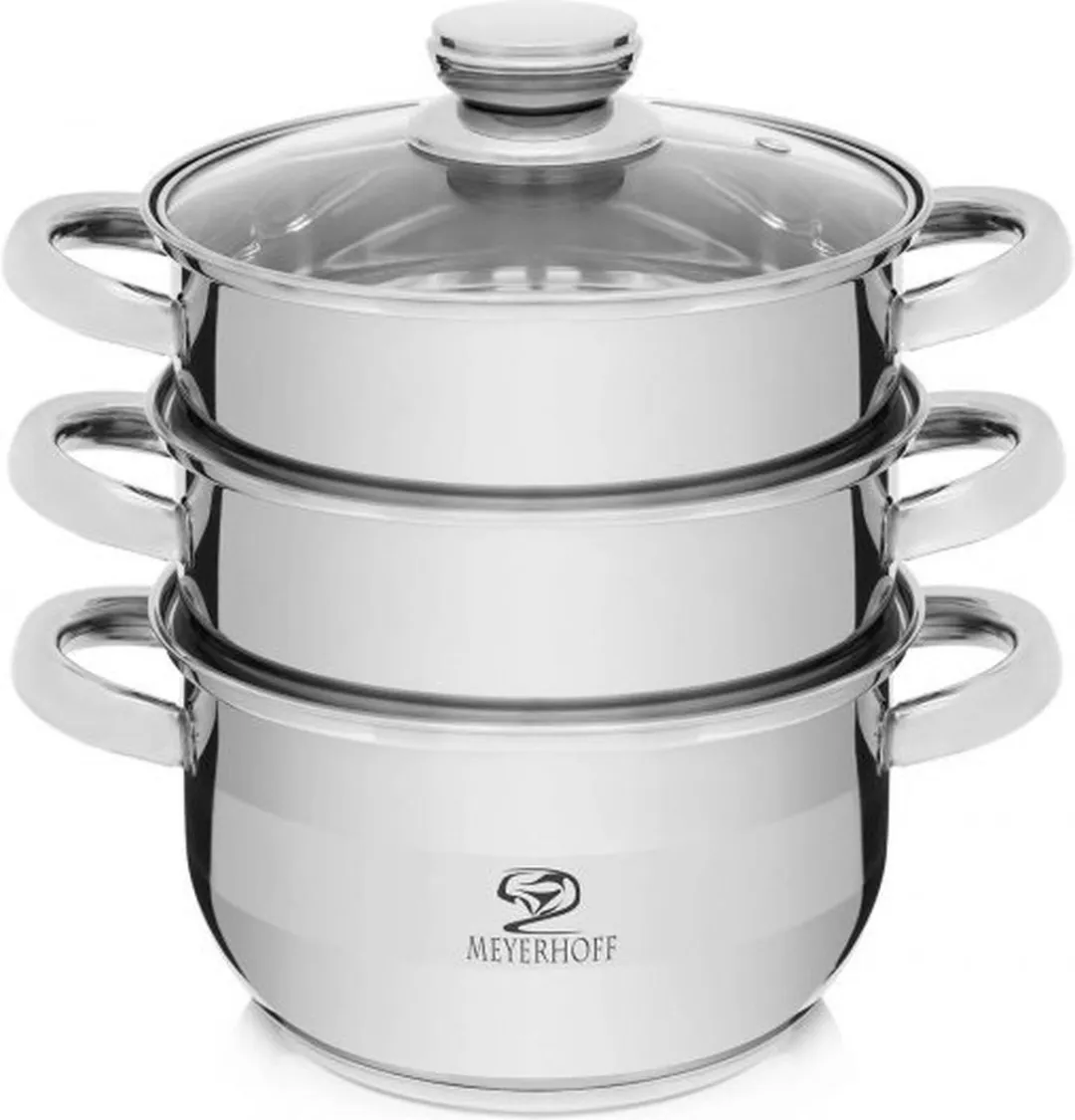 Meyerhoff Stoompan RVS 4-delig Ø22cm