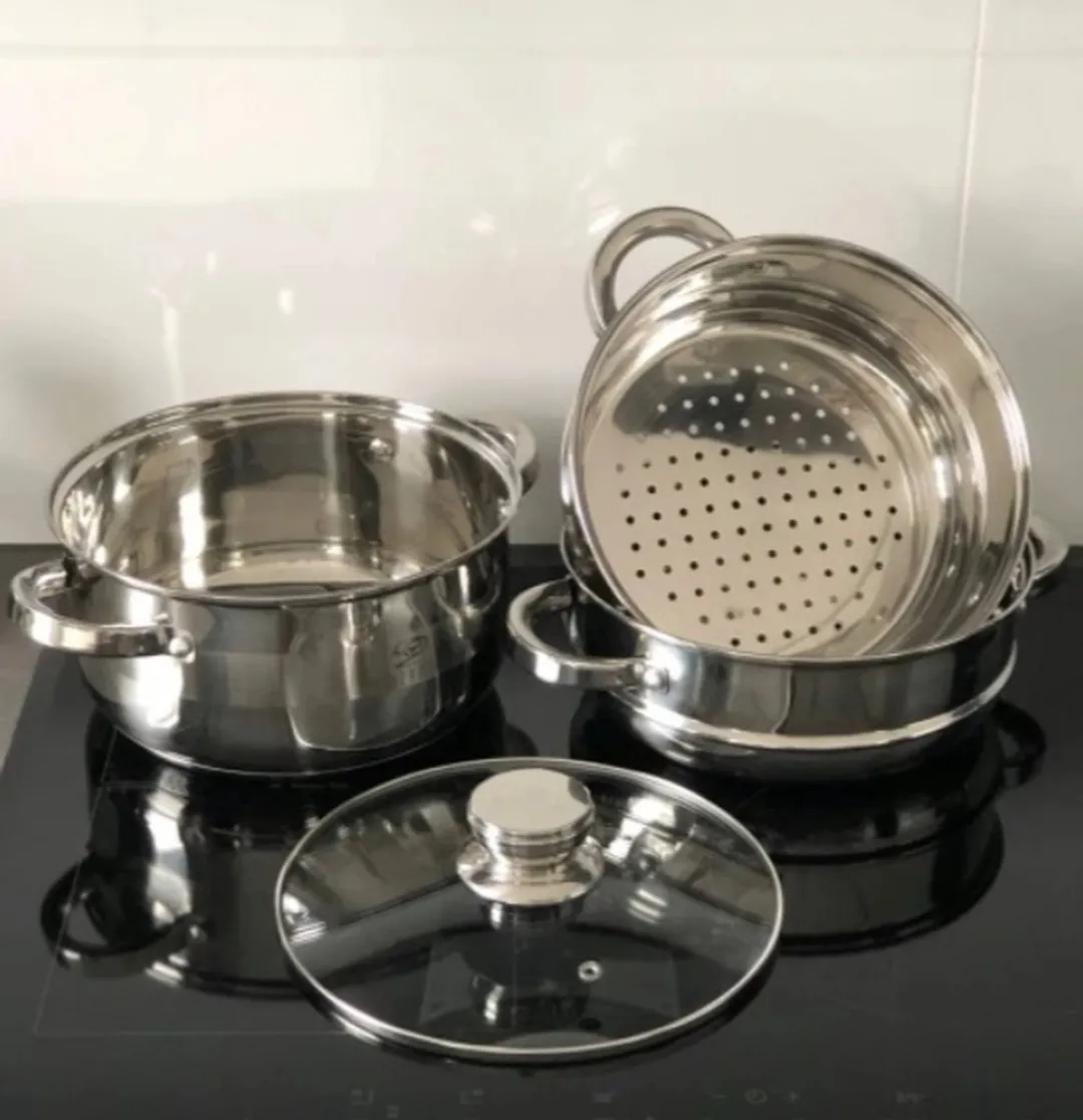 Meyerhoff Stoompan RVS 4-delig Ø22cm - 3.5L - Inductiegeschikt
