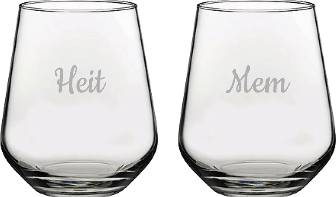 Pasabahce Gegraveerd Drinkglas Mem & Heit 42,5cl
