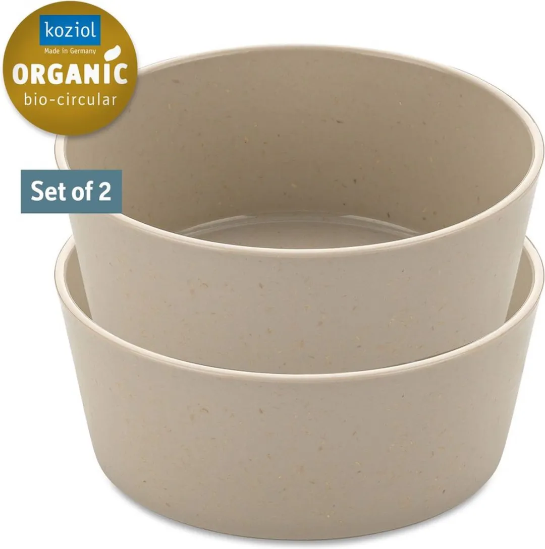 Koziol Connect Bowl Kommen Set 2 Stuks - 0,89L - Zandbeige