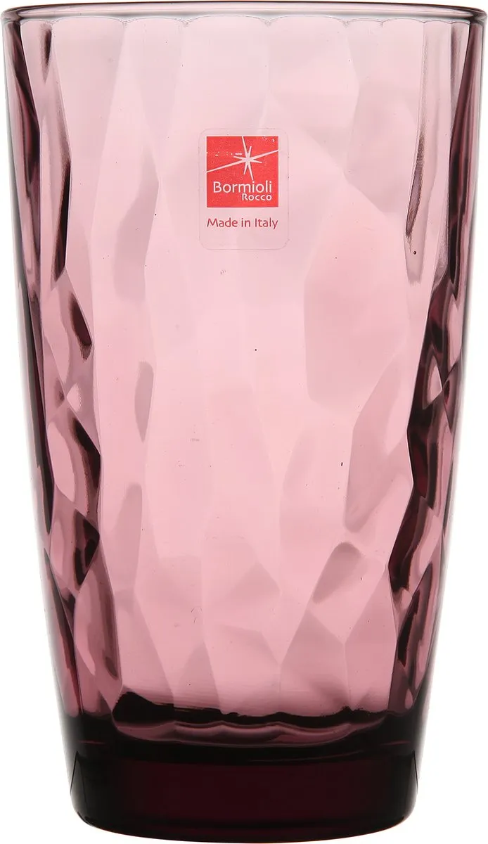 Bormioli Rocco Diamond Longdrinkglas 47cl - Paars - Set van 6