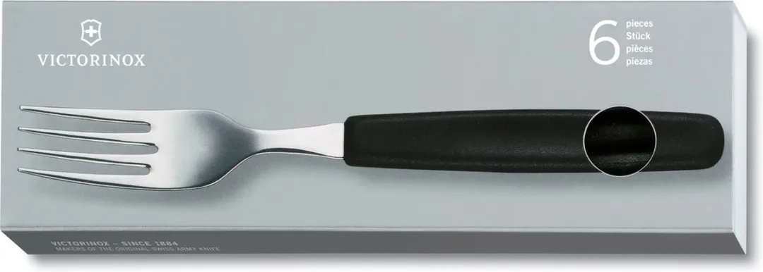 Victorinox SwissClassic 5.1543 Tafelvork - Zwart - afbeelding 2 van 3