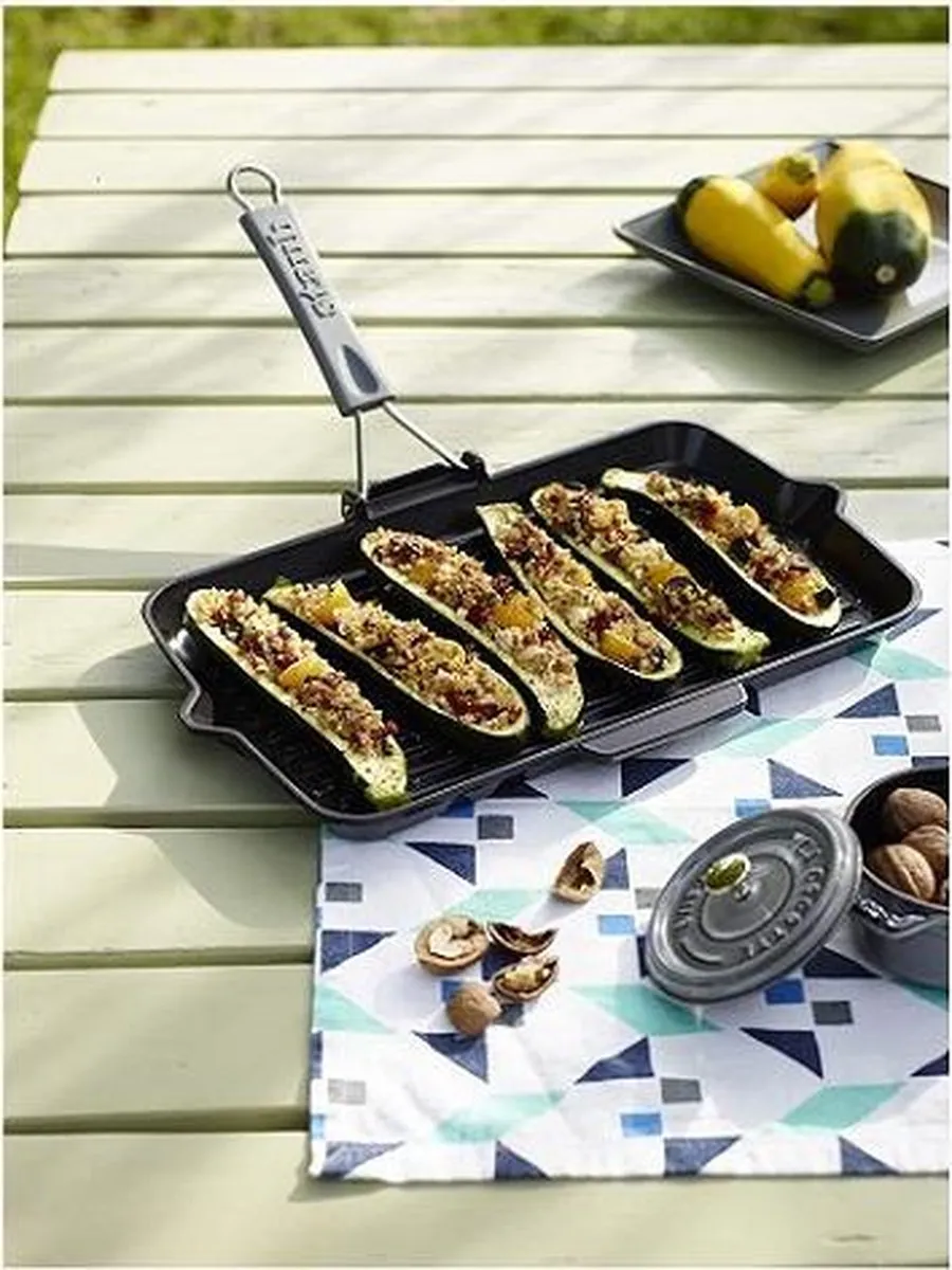 Staub Grillpan Gietijzer 34x21cm - Zwart - afbeelding 4 van 6