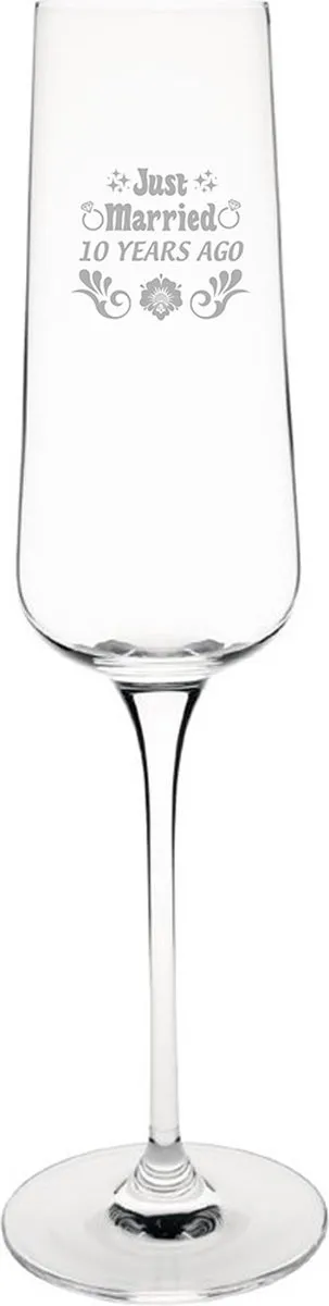 Olympia Champagneglas 27cl Just Married 10 Jaar