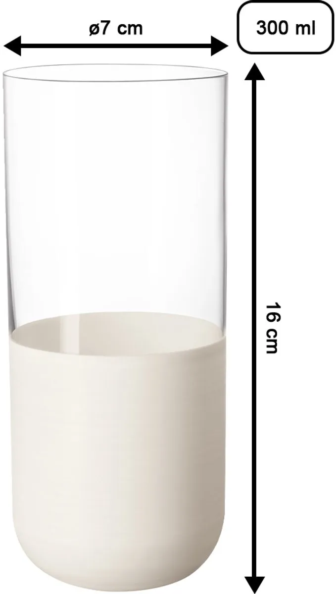Villeroy & Boch Manufacture Rock Longdrinkglas 300ml - Set van 4