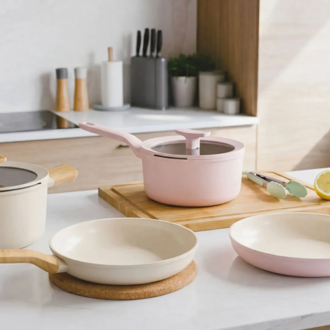 BergHOFF LEO 5-delige Kookpottenset Balance Rose - 3 Stuks - PFAS-vrij
