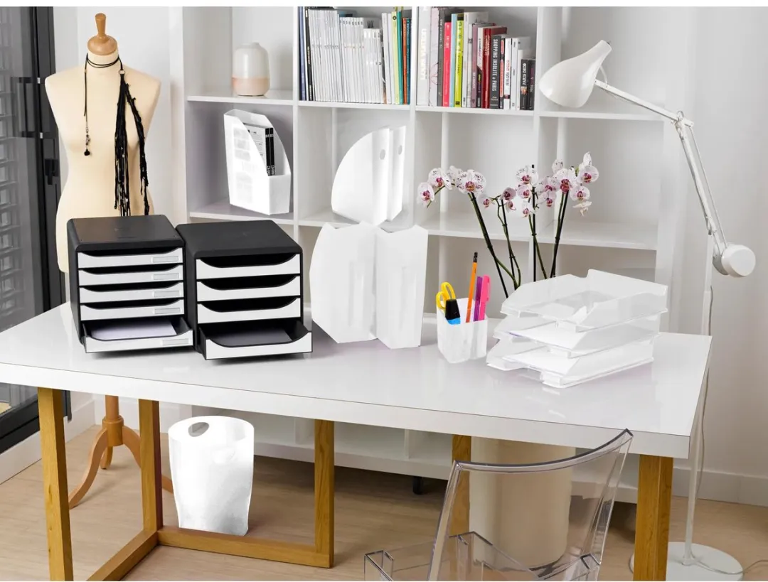 Exacompta Ecobin AutentiK Prullenbakken - 8 Stuks - Wit - afbeelding 6 van 6