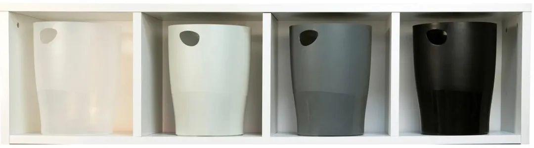 Exacompta Ecobin AutentiK Prullenbakken - 8 Stuks - Wit
