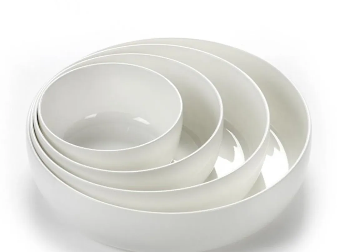 Serax Piet Boon Base bowl laag D24 H6cm wit MAT (per stuk)