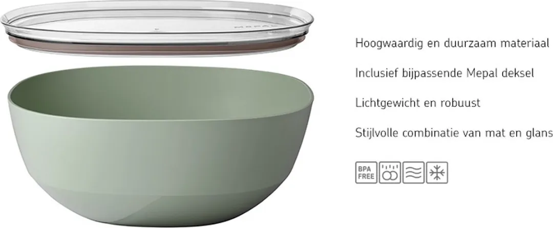 Mepal Silueta Serveerschaal met deksel 5L - Vivid mauve