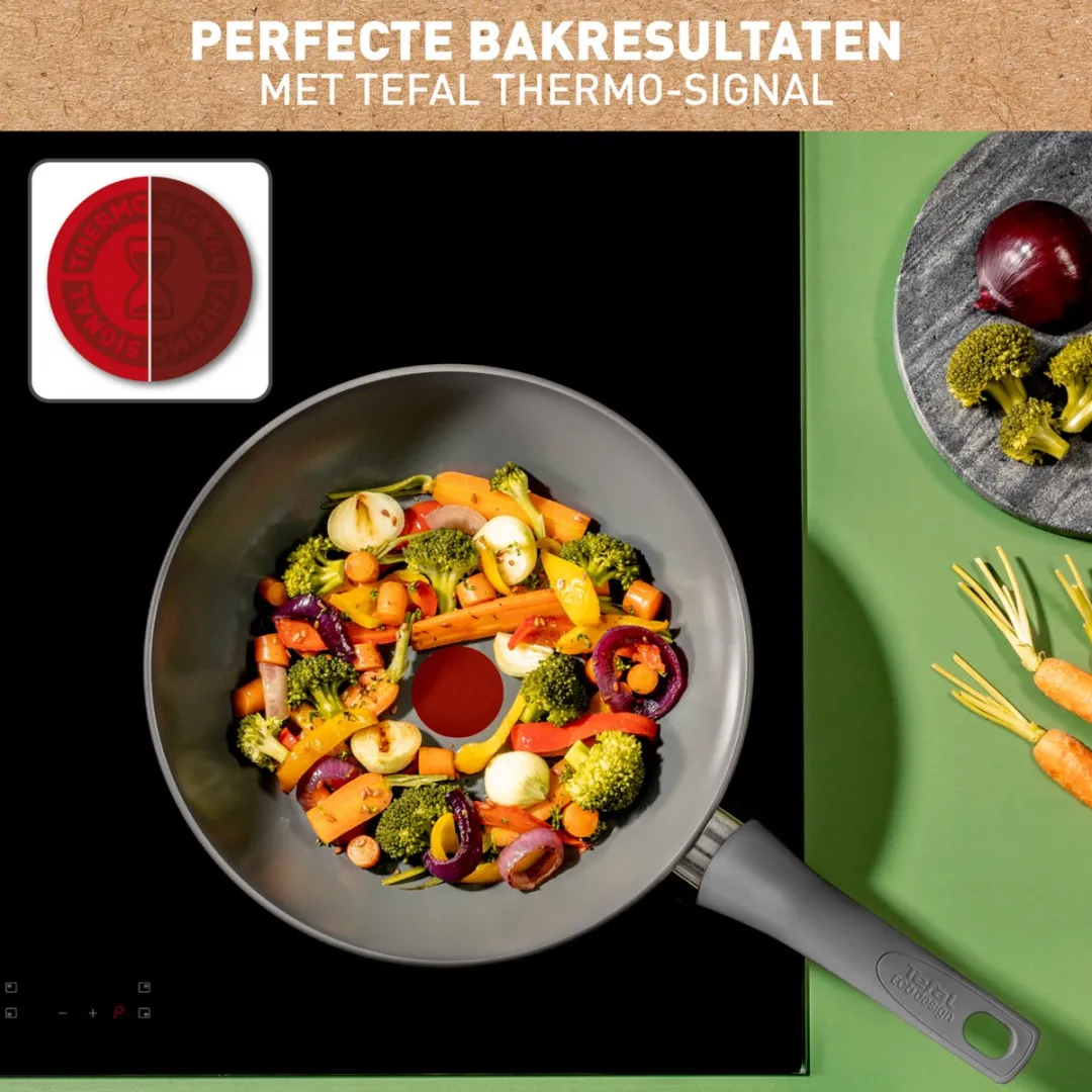 Tefal Renewal Keramische Wokpan 28cm - Grijs
