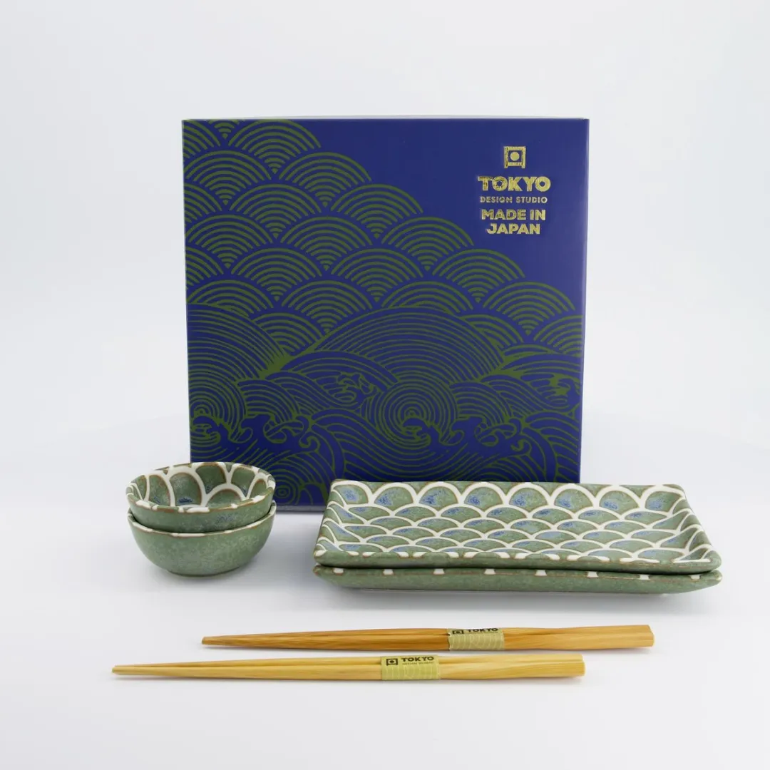 Tokyo Design Studio Vert Sauge Sushi Cadeauset 6-delig