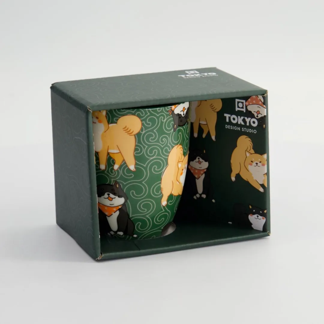 Tokyo Design Studio Mok 460ml - Groen/Zwart/Bruin