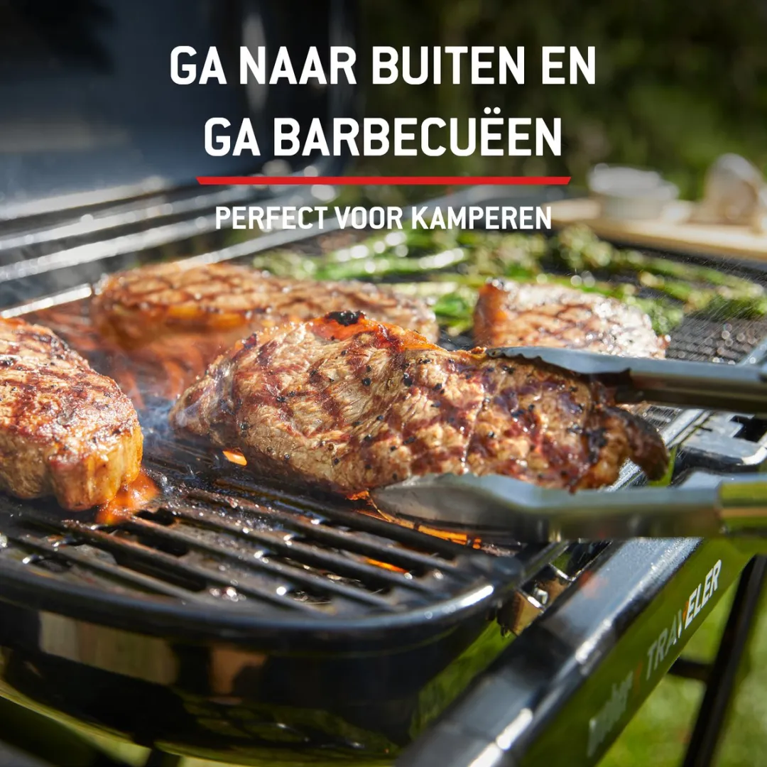 Weber Traveler Gasbarbecue 72cm - 15 Burgers - 1 Brander
