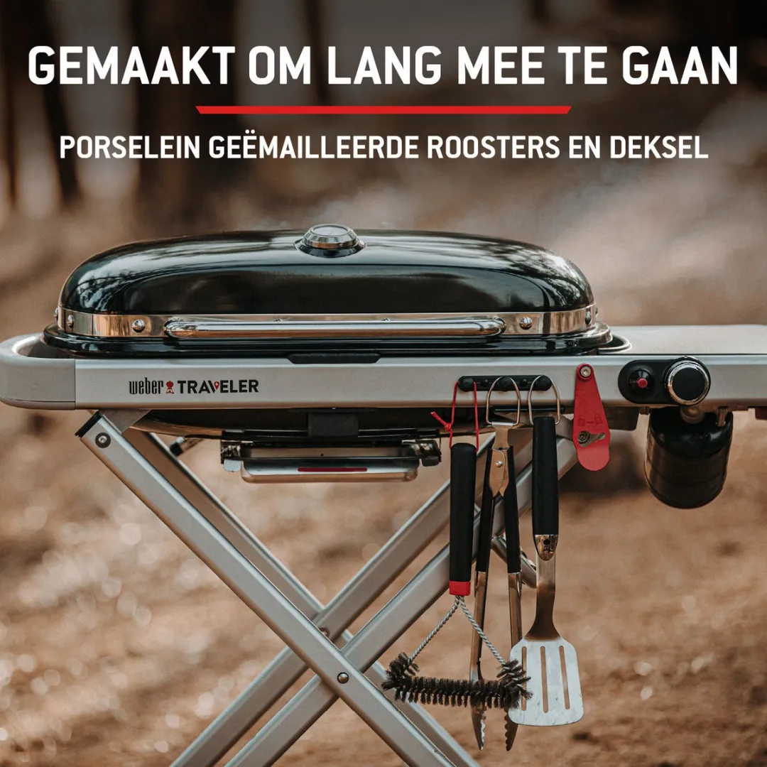 Weber Traveler Gasbarbecue 72cm - 15 Burgers - 1 Brander - afbeelding 6 van 6