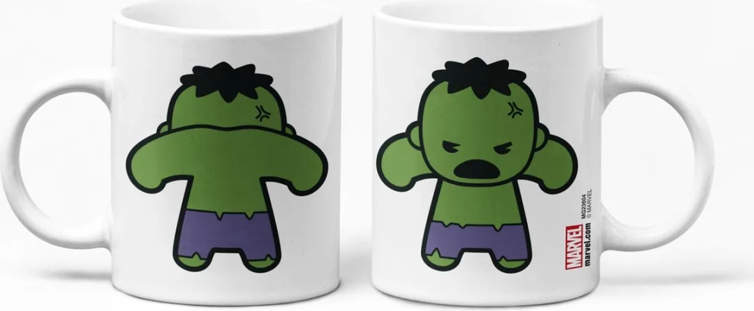 Marvel Kawaii Hulk Mok - 325ml - Ø8cm - Wit