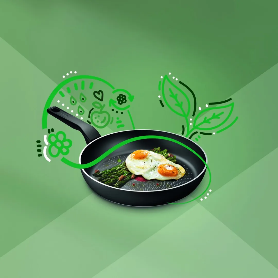 Tefal So Recycled Koekenpan 24cm - Titanium 2X Anti-aanbaklaag - Zwart