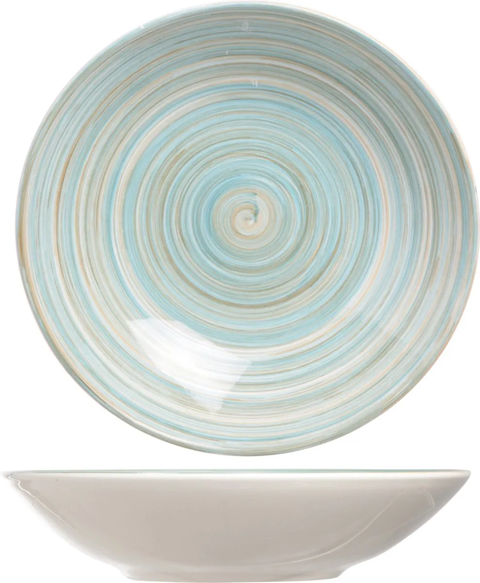 Cosy&Trendy Turbolino Ronde Diepe Bord 21cm - Blauw - 8 Stuks