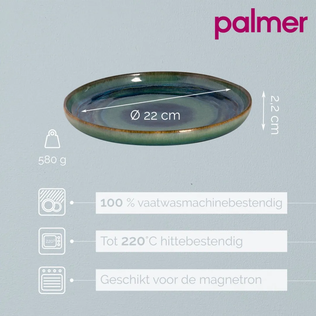 Palmer Miami Bordenset 2 Stuks - ø22cm - Groen