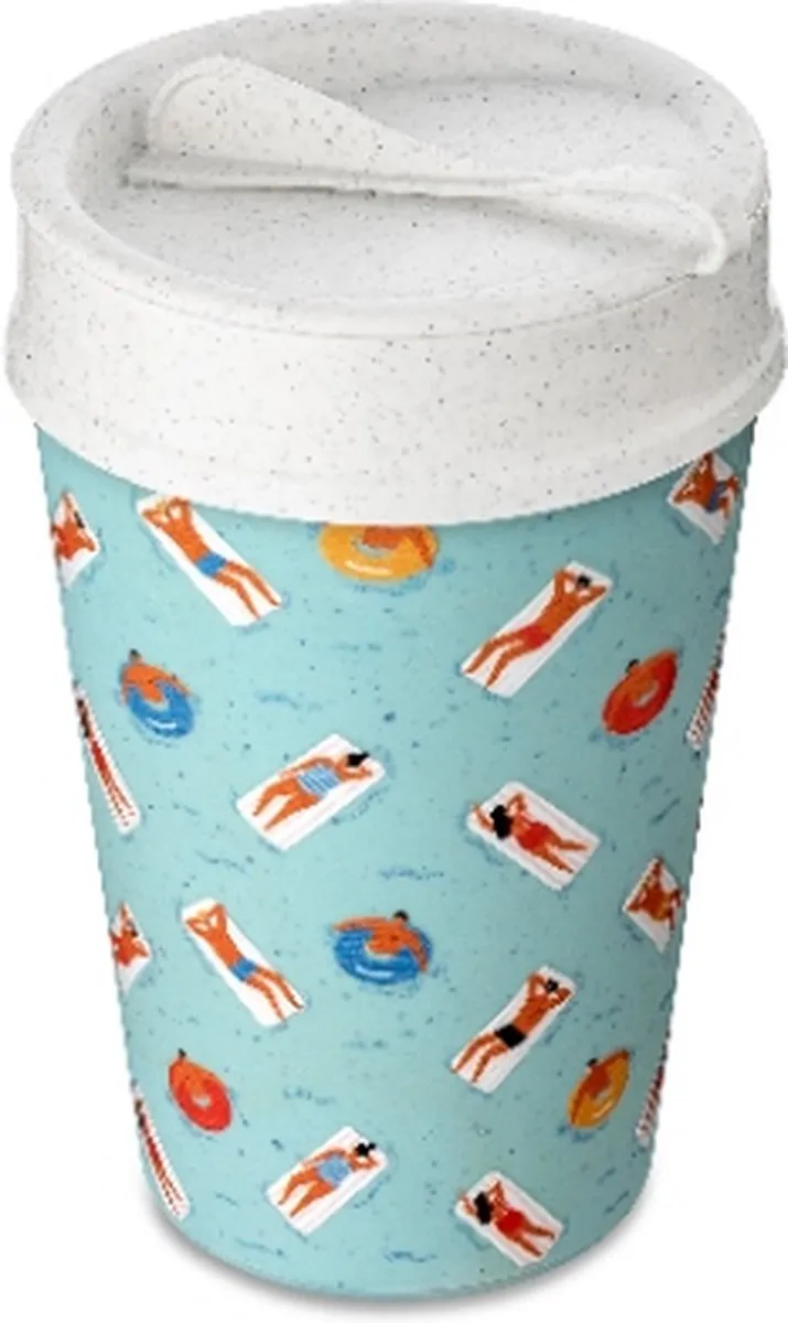 Koziol Iso To Go Swimming Pool Dubbelwandige Koffiebeker 400ml