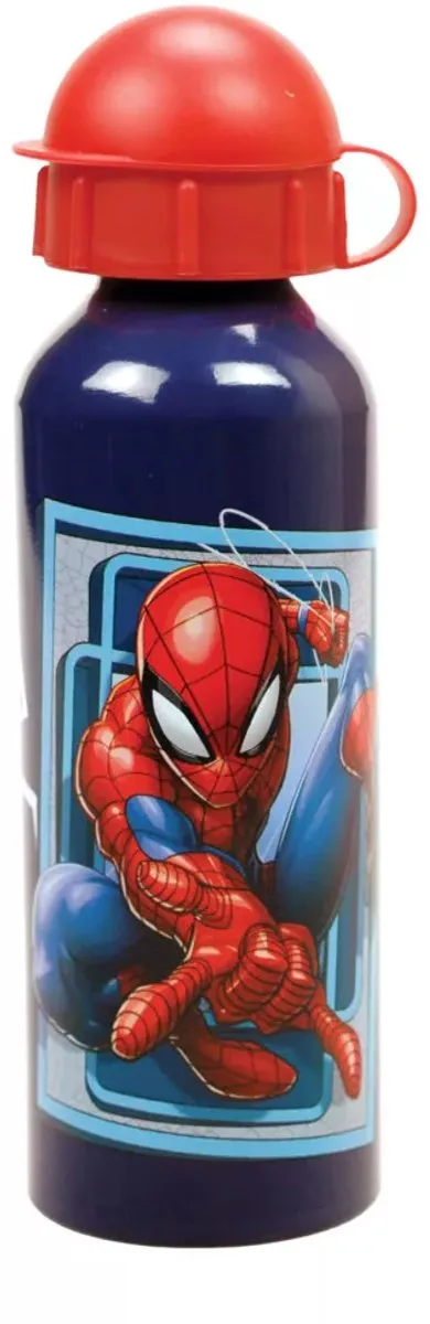 Marvel Spider-Man Lunchbox & Drinkfles 520ml Set - Blauw
