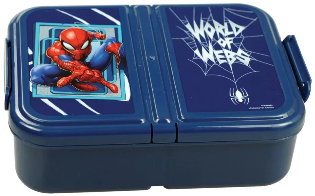 Marvel Spider-Man Lunchbox & Drinkfles 520ml Set - Blauw