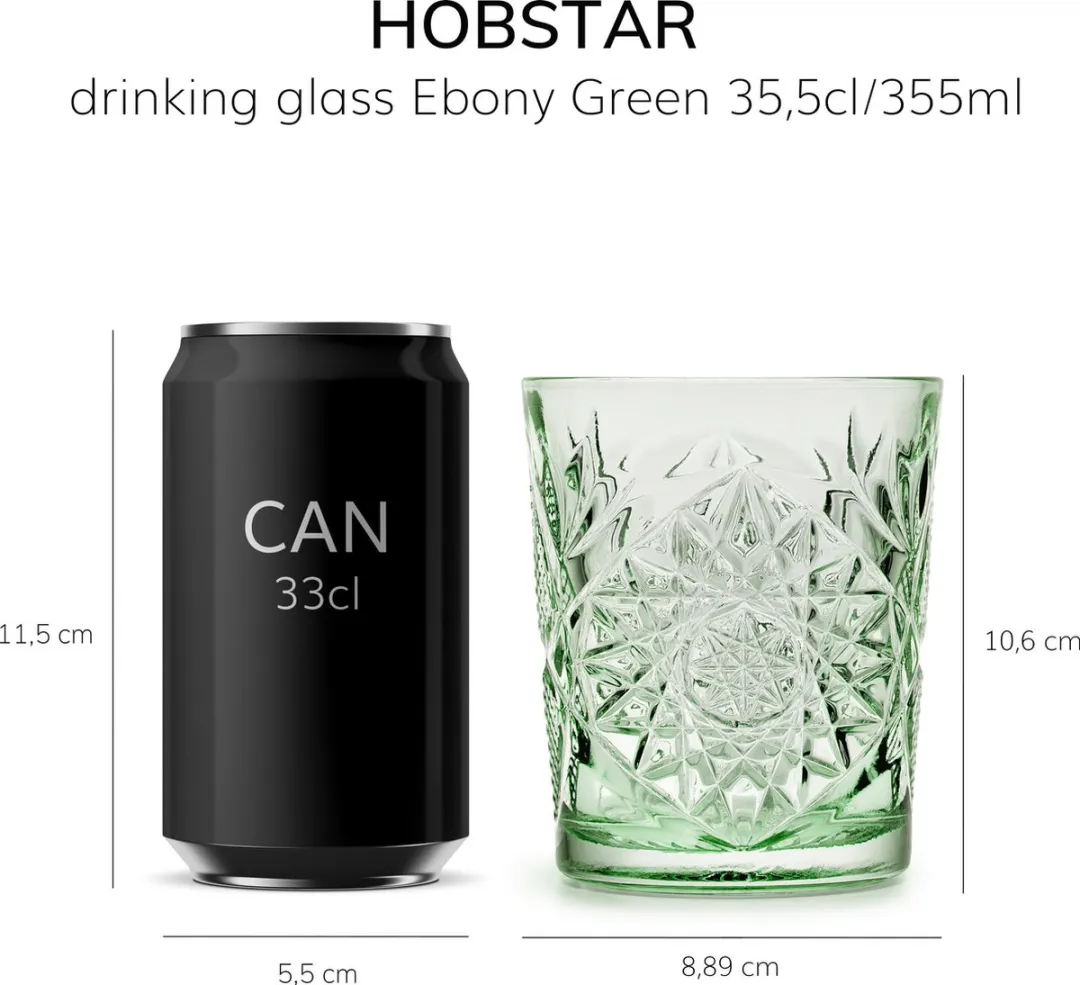 Libbey Hobstar Drinkglas 355ml - 6 Stuks Groen