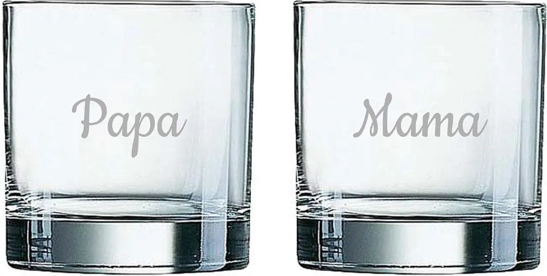Arcoroc Gegraveerd Whiskeyglas 38cl Mama & Papa