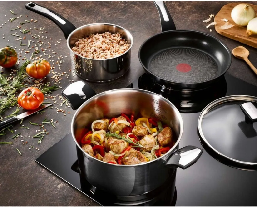 Tefal Emotion Koekenpan 30cm - Inductie - RVS - Zilver