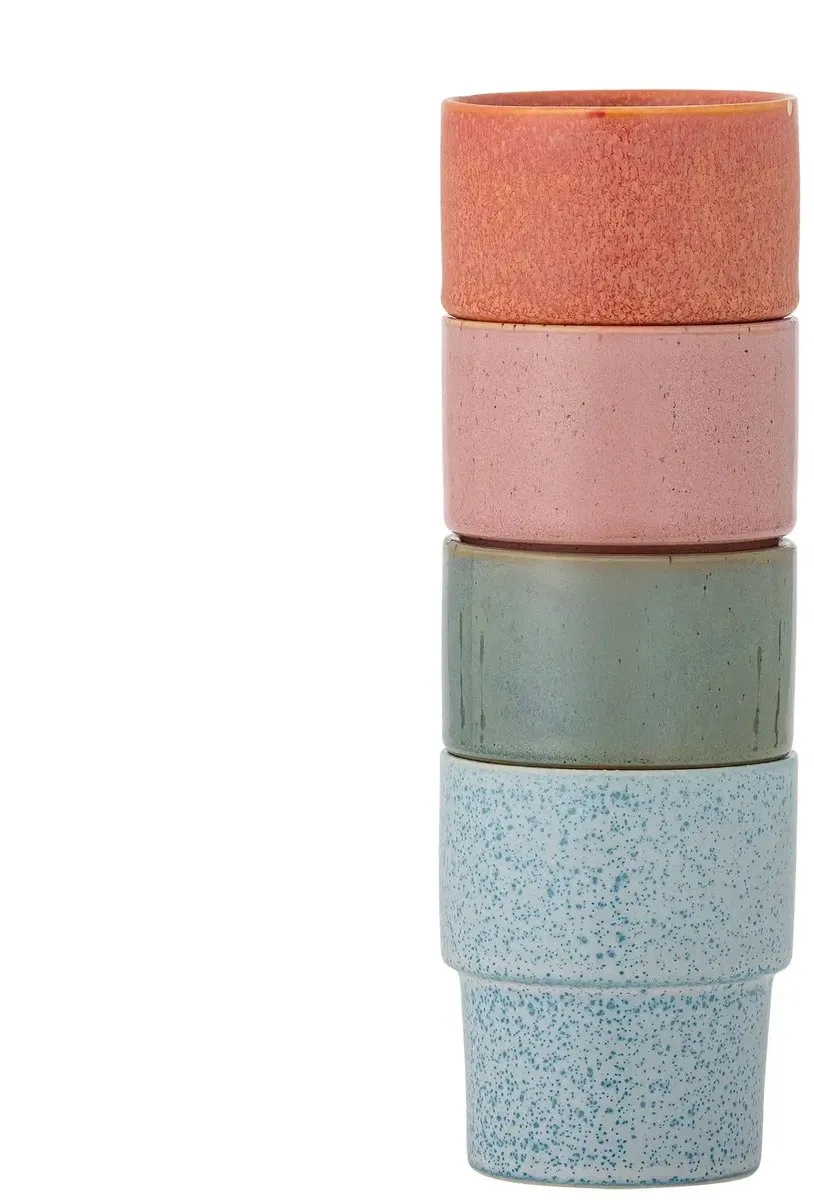 Bloomingville Mokken Set 4 Stuks - Aardewerk - Ø7.5cm