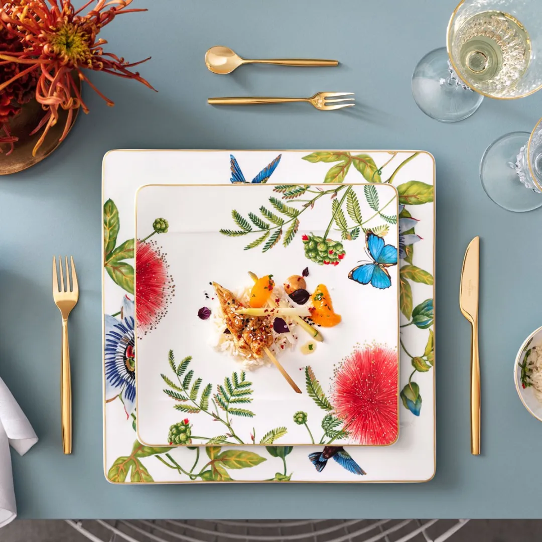 Villeroy & Boch Amazonia Plaatsbord 35x35cm - Groen/Wit/Geel