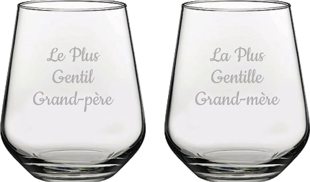 Pasabahce Drinkglas Le Plus Gentil Grand-père & Grand-mère