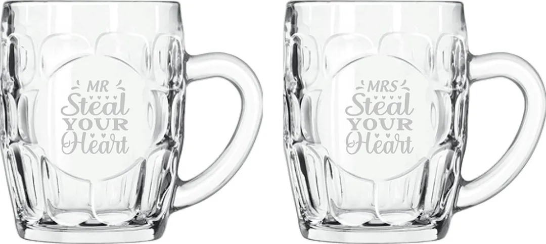 Libbey Mr. Steal Your Heart & Mrs. Steal Your Heart Bierpullen 55cl