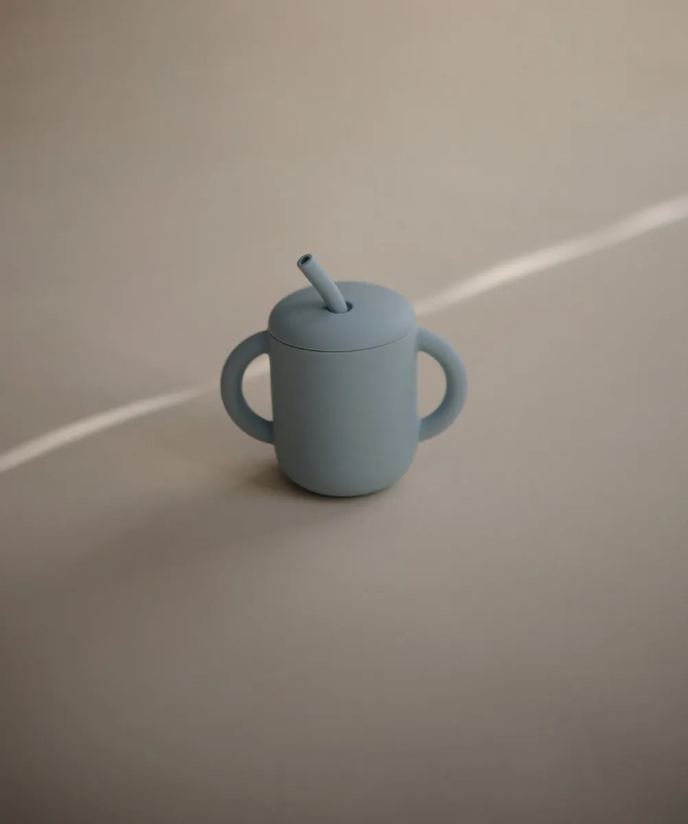 Mushie Oefenbeker Powder Blue - 175ml
